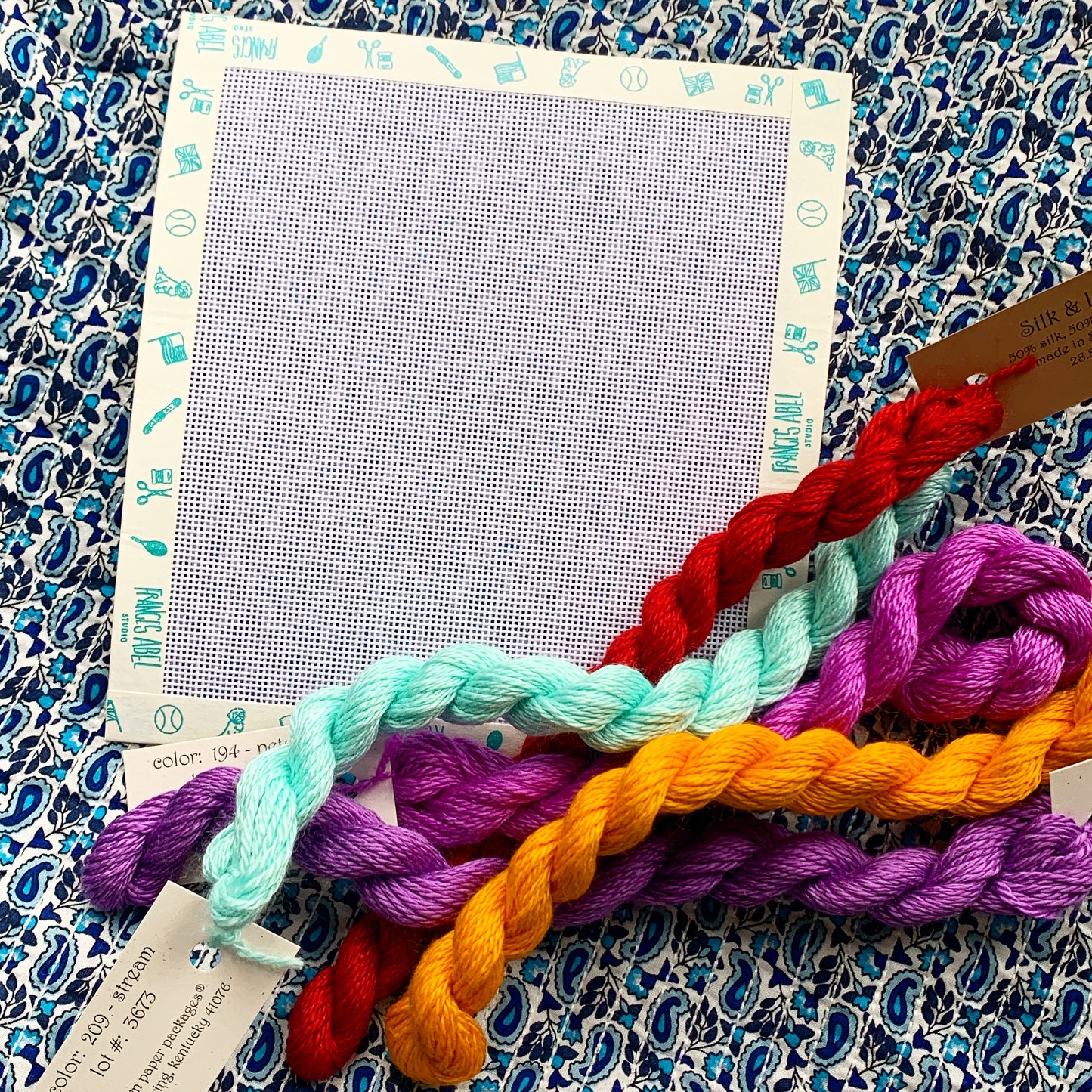 Blank needlepoint canvas sheet—natural, unprinted 13-mesh 14 mesh or 18 mesh grid cut for DIY stitching projects