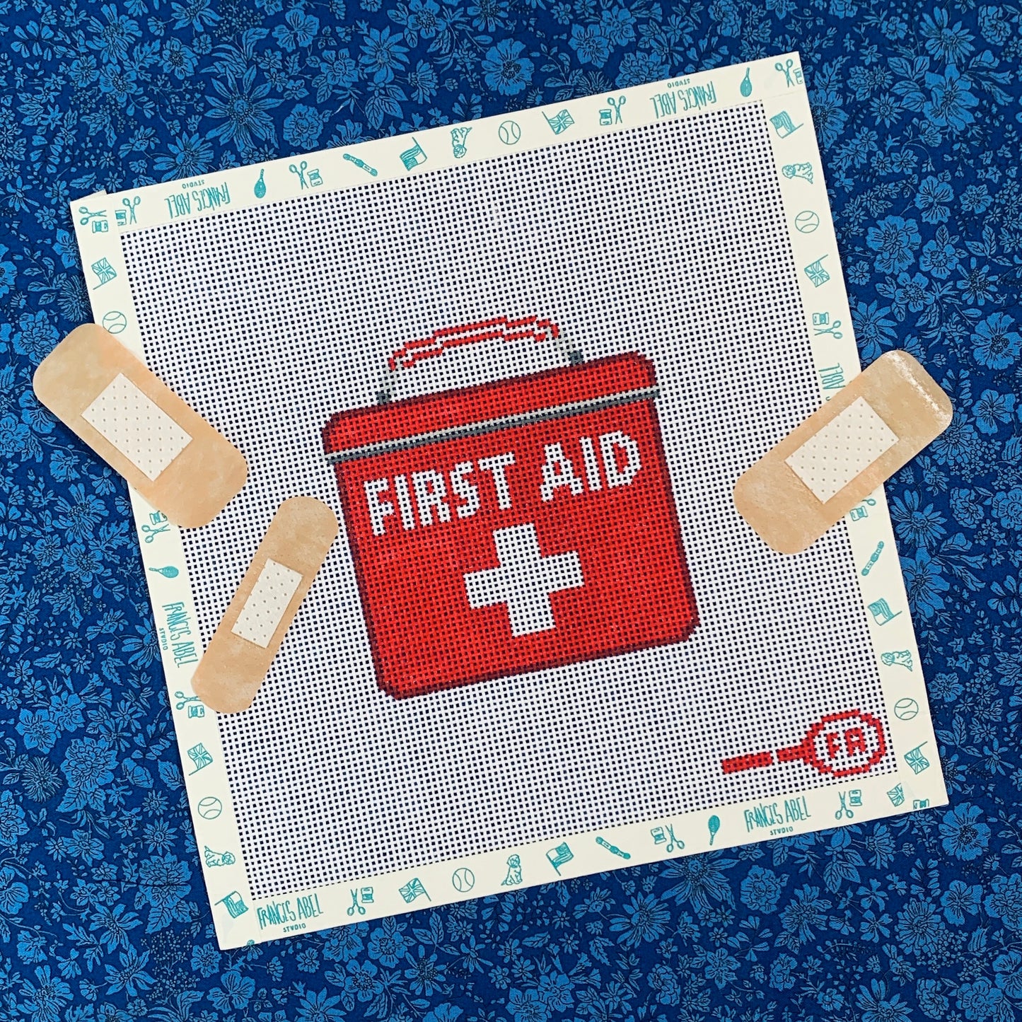 first aid tin needlepoint canvas