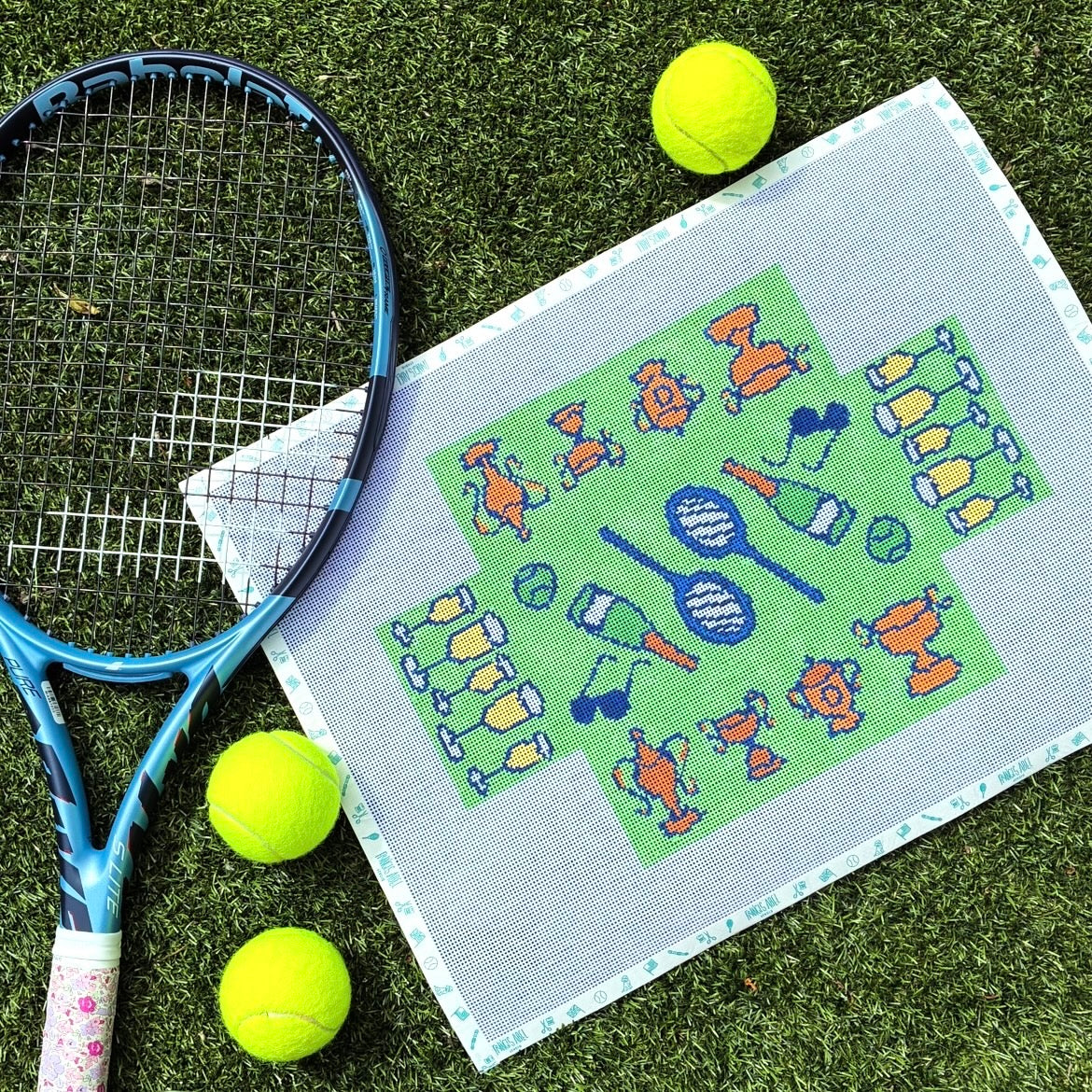 Tennis Brick Cover Needlepoint Canvas