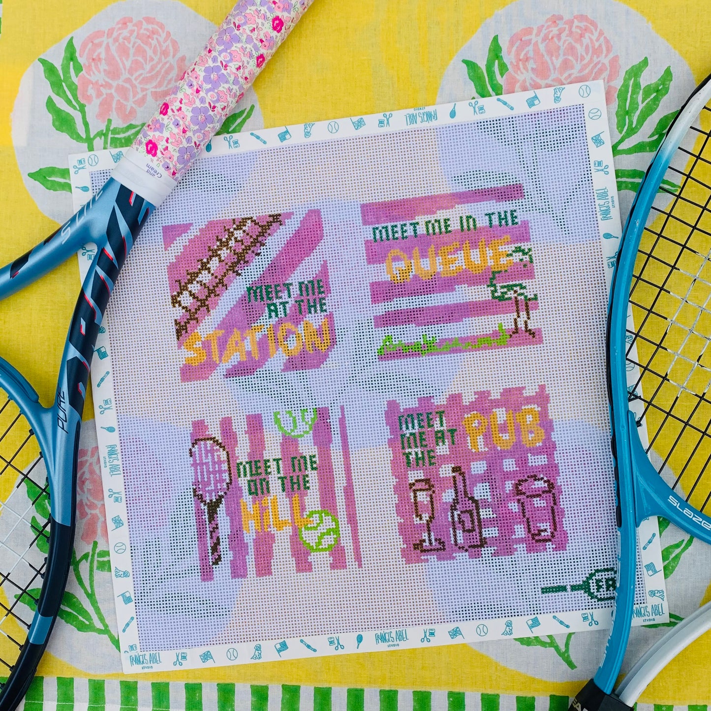 A Day at the Tennis – Coasters Needlepoint Canvas