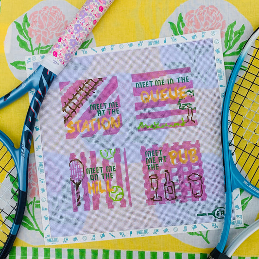 A Day at the Tennis – Coasters Needlepoint Canvas