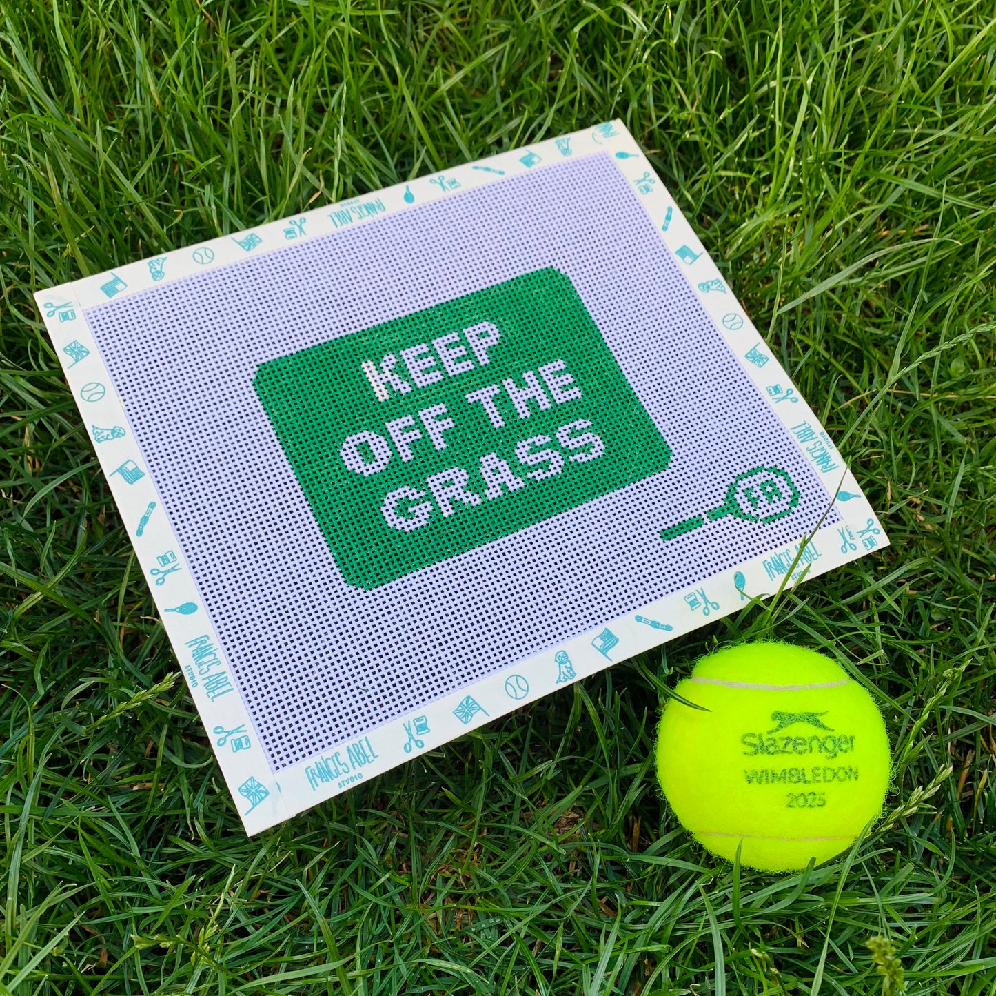 Keep Off The Grass Needlepoint Chart