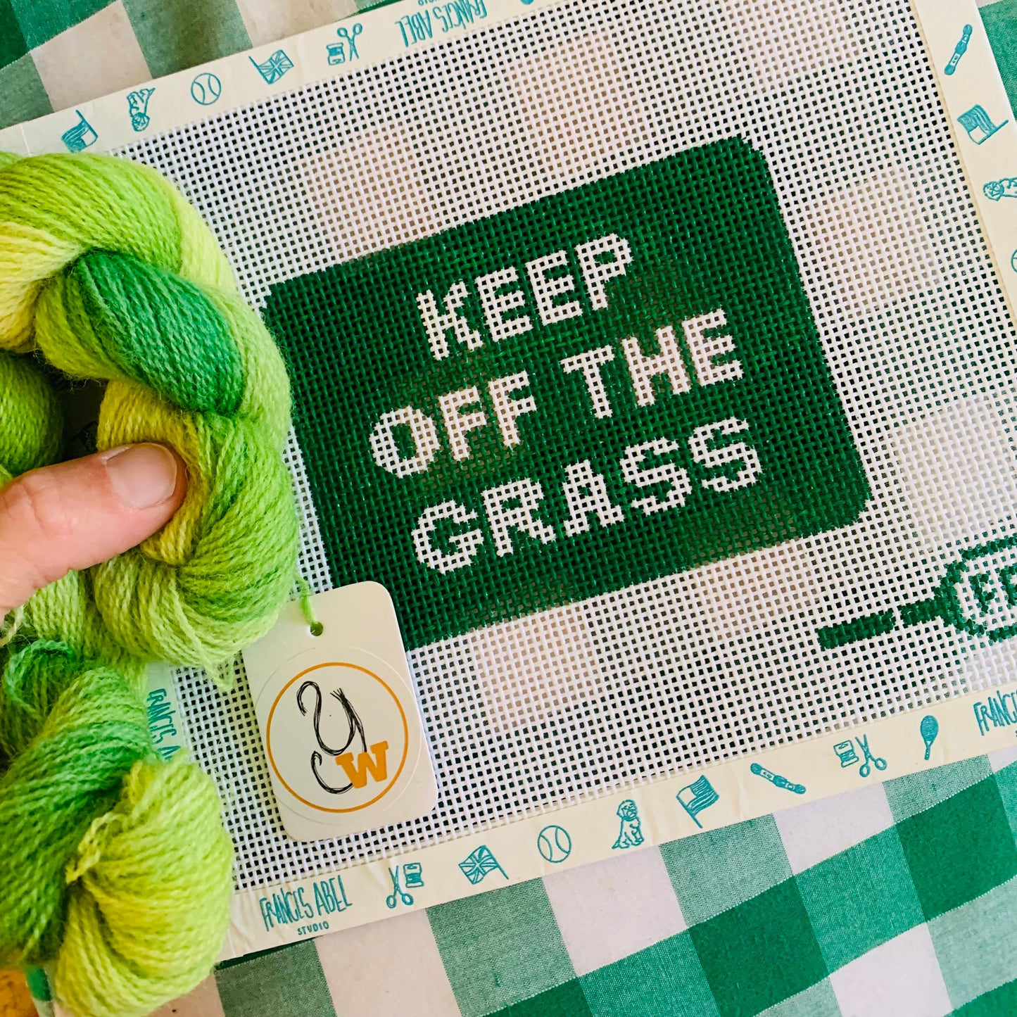 Keep Off The Grass Needlepoint Chart