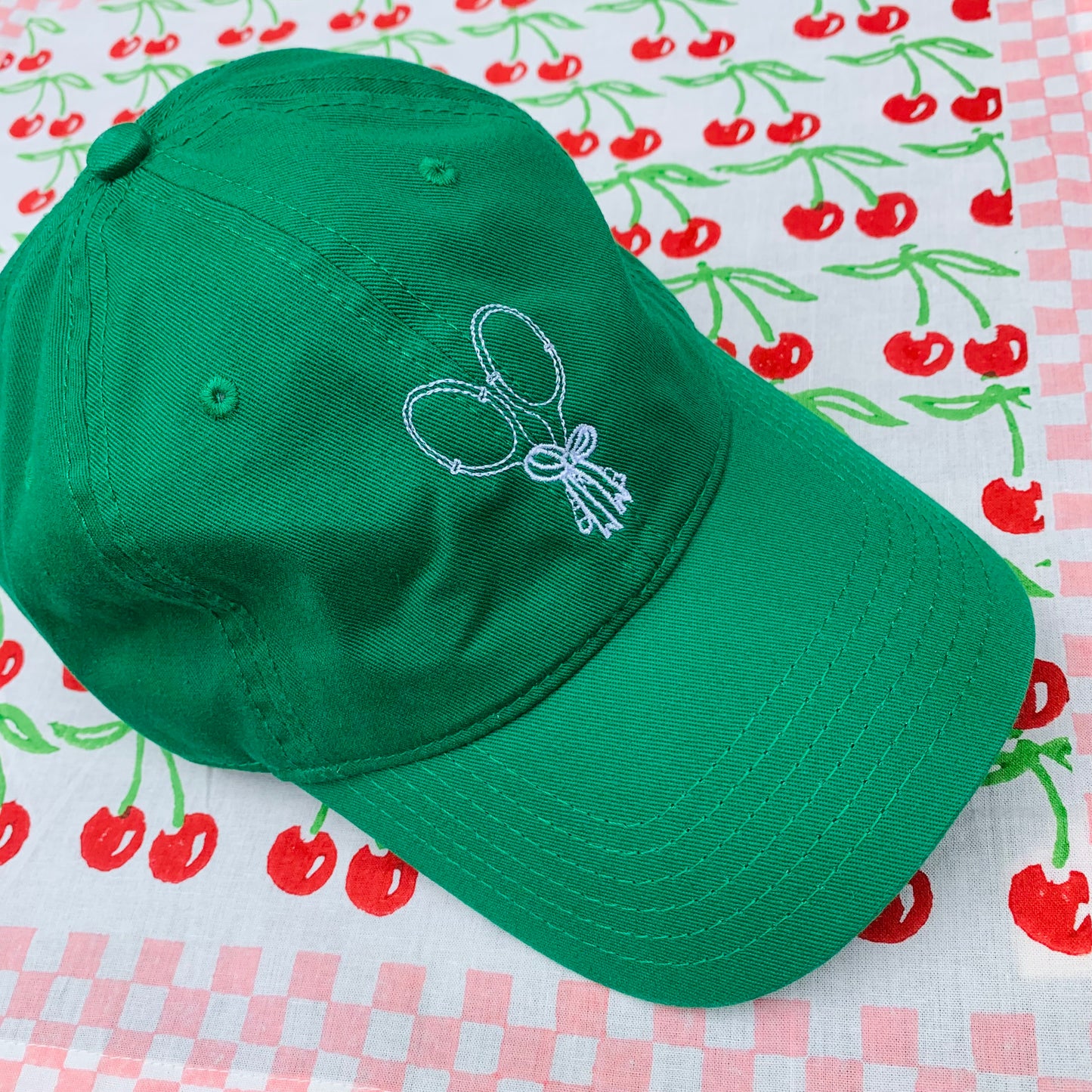 Tennis Rackets with Bow Baseball Cap
