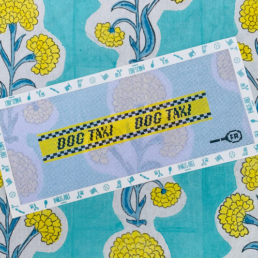 Dog Taxi Key Fob Needlepoint Canvas