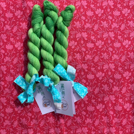 Hand Dyed Wool in SW19 Green