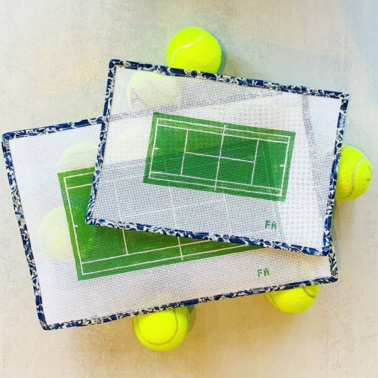 Tennis Court - Glasses Case Needlepoint Canvas