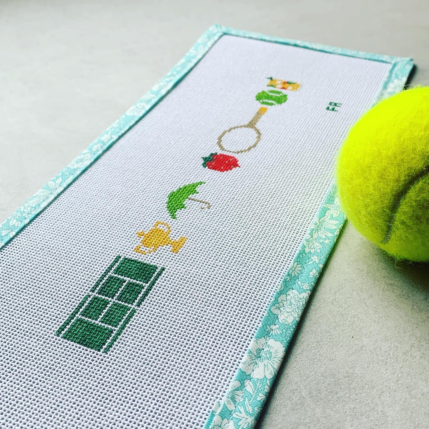 Tennis Icons Key Fob Needlepoint Canvas