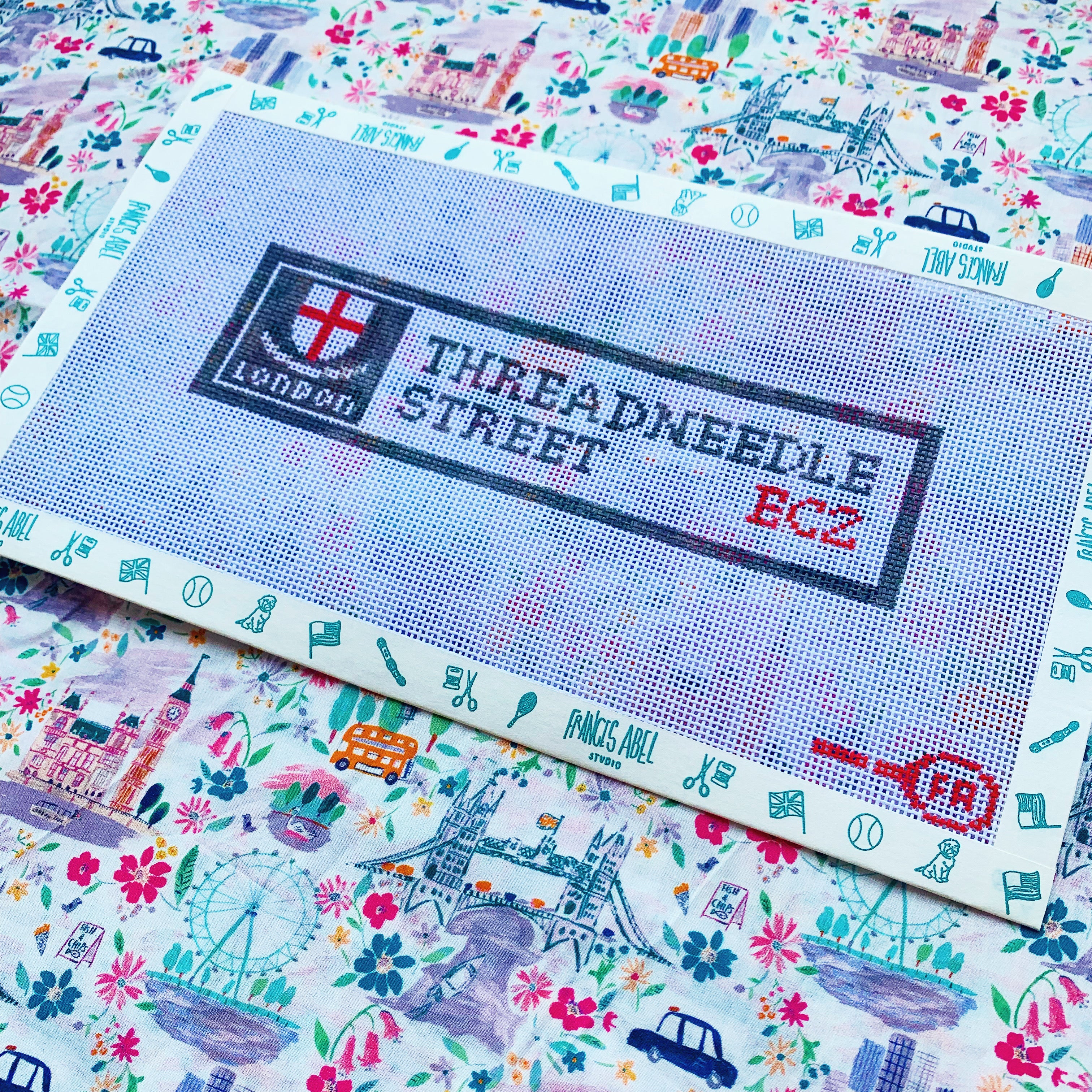Threadneedle Street London Needlepoint Canvas – Frances Abel Studio